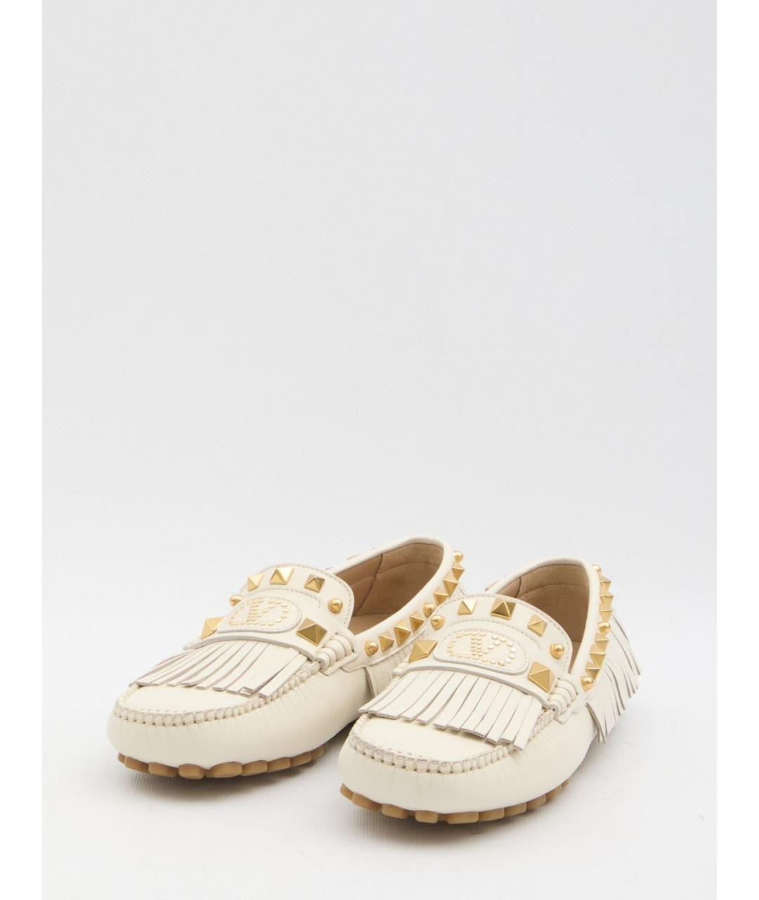 VALENTINO Белые кожаные лоферы, фото 2