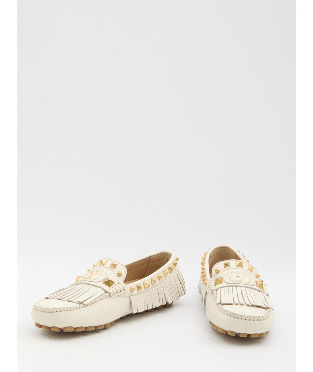 VALENTINO Белые кожаные лоферы, фото 5