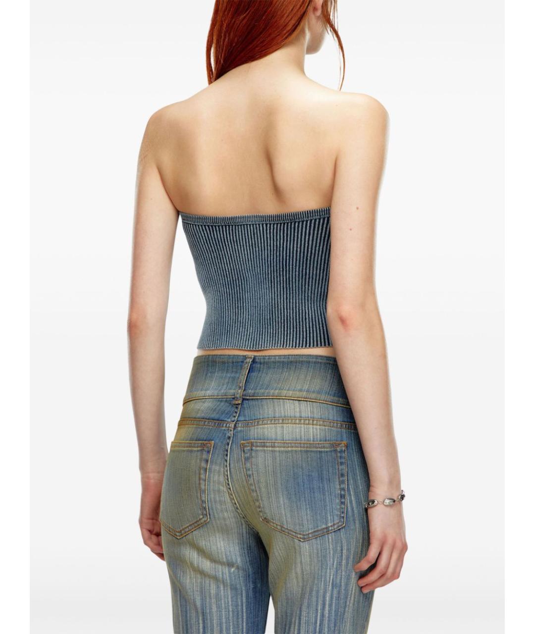 DIESEL Синяя хлопковая майка, фото 4