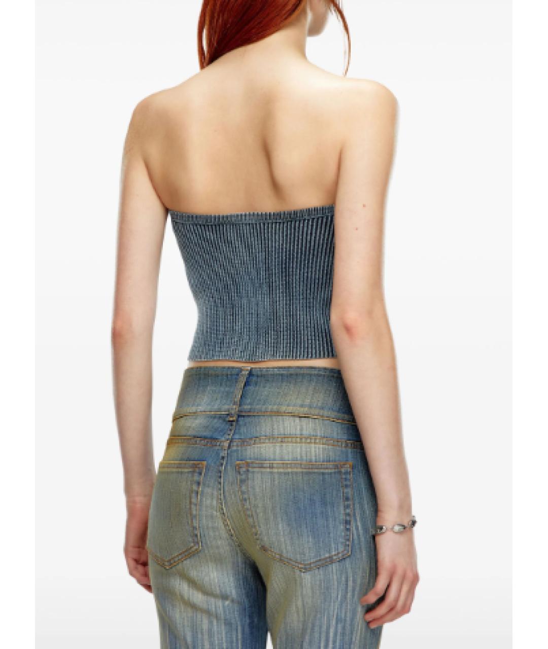 DIESEL Синяя хлопковая майка, фото 3