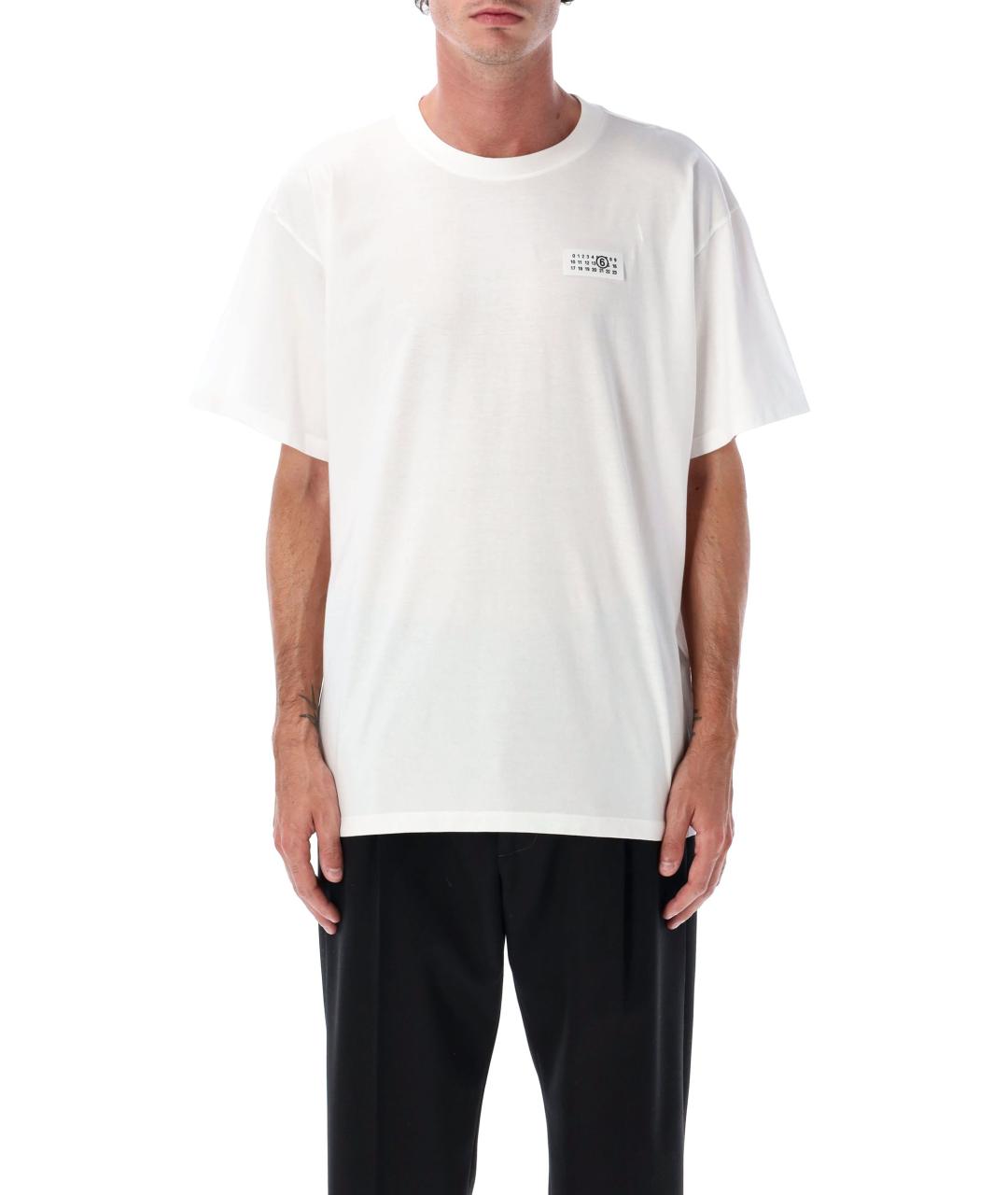 MM6 MAISON MARGIELA Белая хлопковая футболка, фото 4