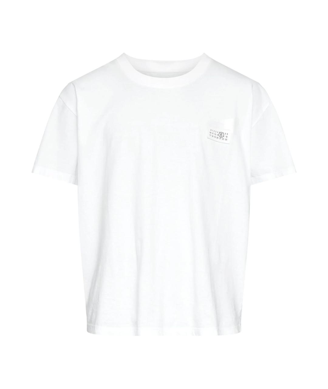 MM6 MAISON MARGIELA Белая хлопковая футболка, фото 1