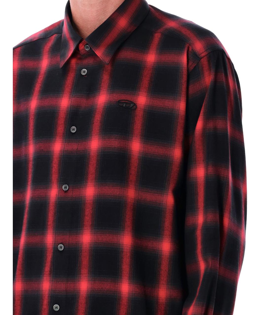 DIESEL Красная хлопковая кэжуал рубашка, фото 4