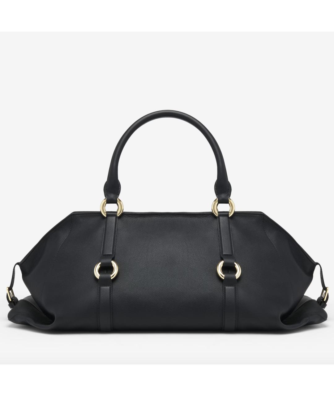 ALEXANDER MCQUEEN Черная кожаная сумка тоут, фото 4