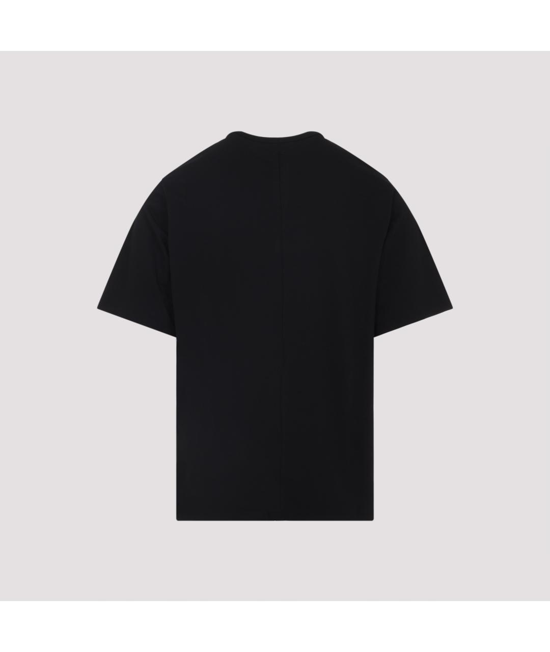 RICK OWENS Черная хлопковая футболка, фото 3