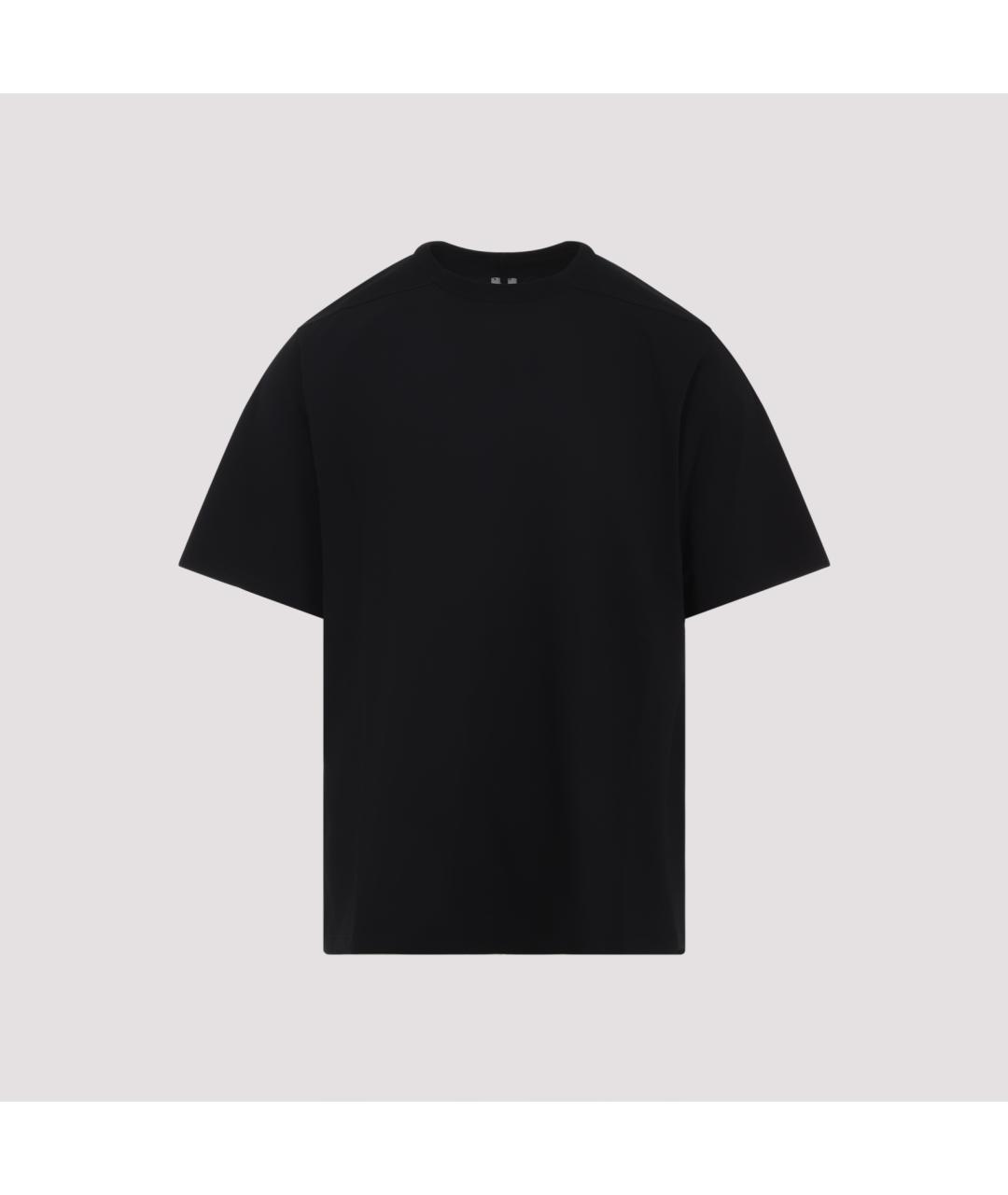 RICK OWENS Черная хлопковая футболка, фото 2