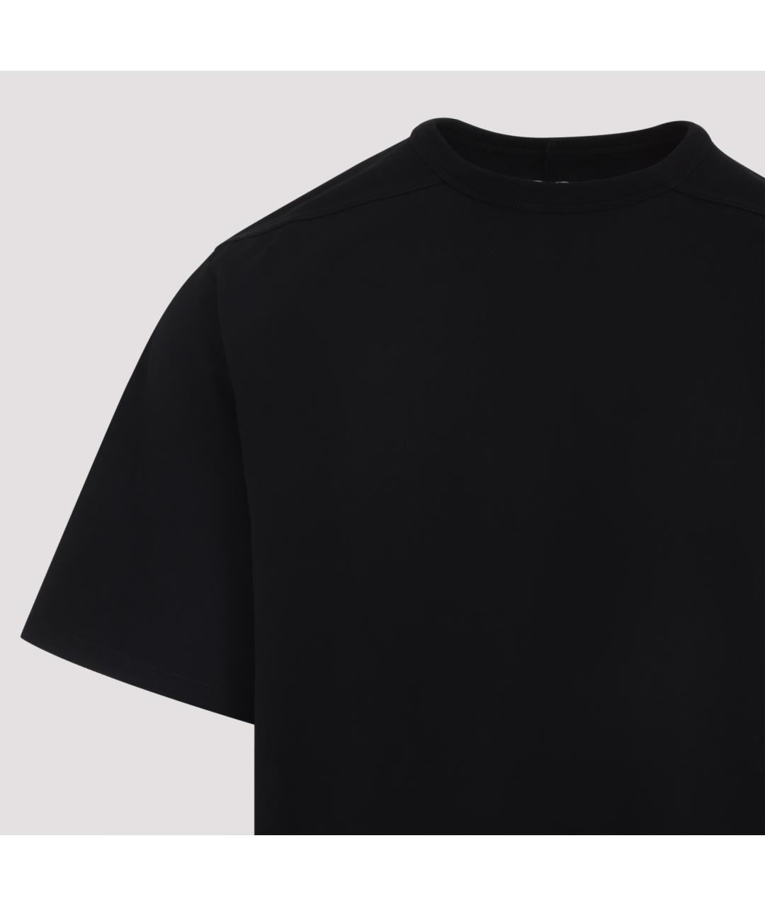 RICK OWENS Черная хлопковая футболка, фото 4