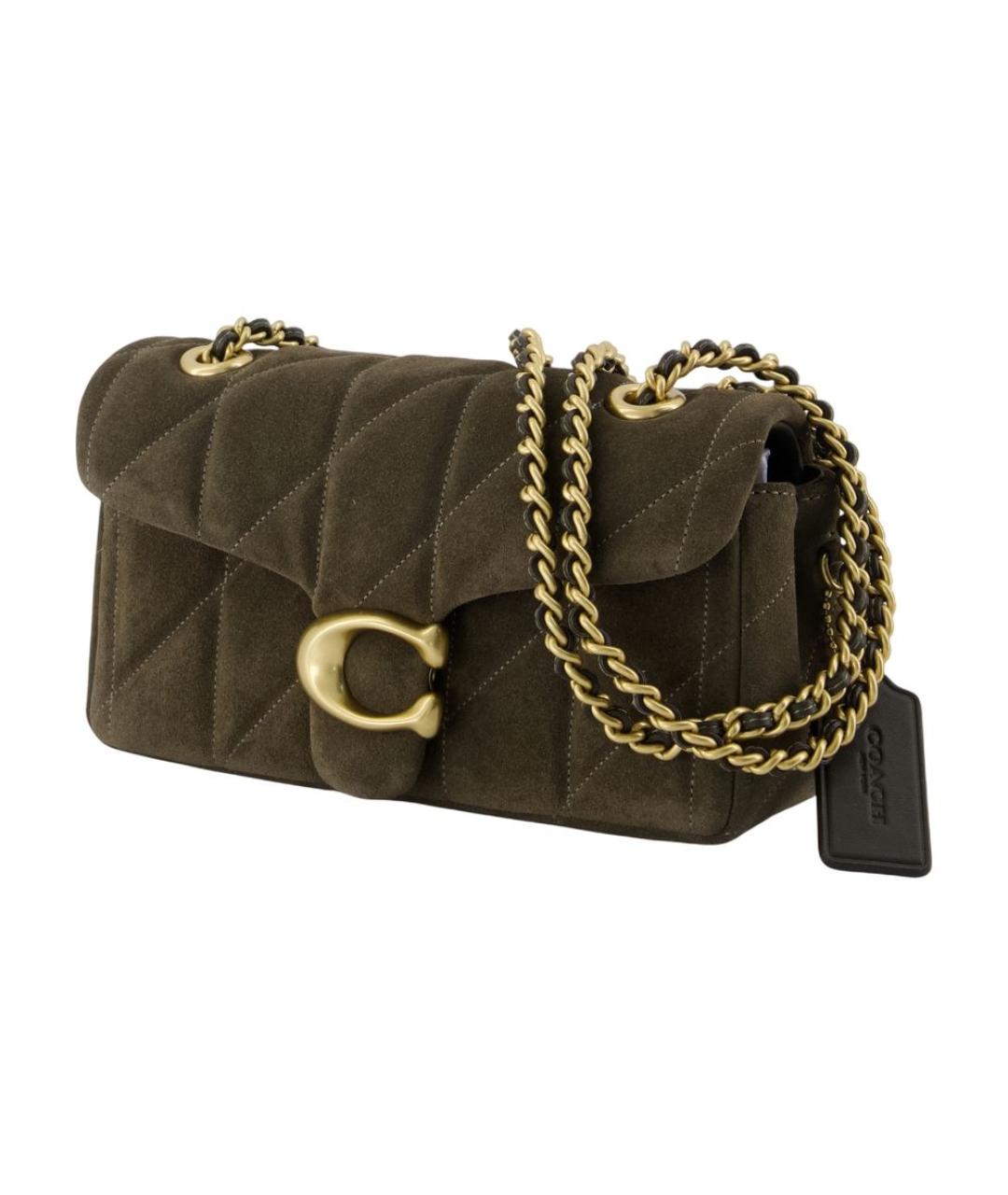 COACH Зеленая замшевая сумка через плечо, фото 2