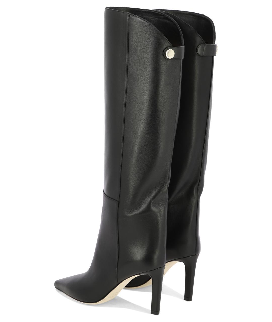 JIMMY CHOO Черные кожаные сапоги, фото 4