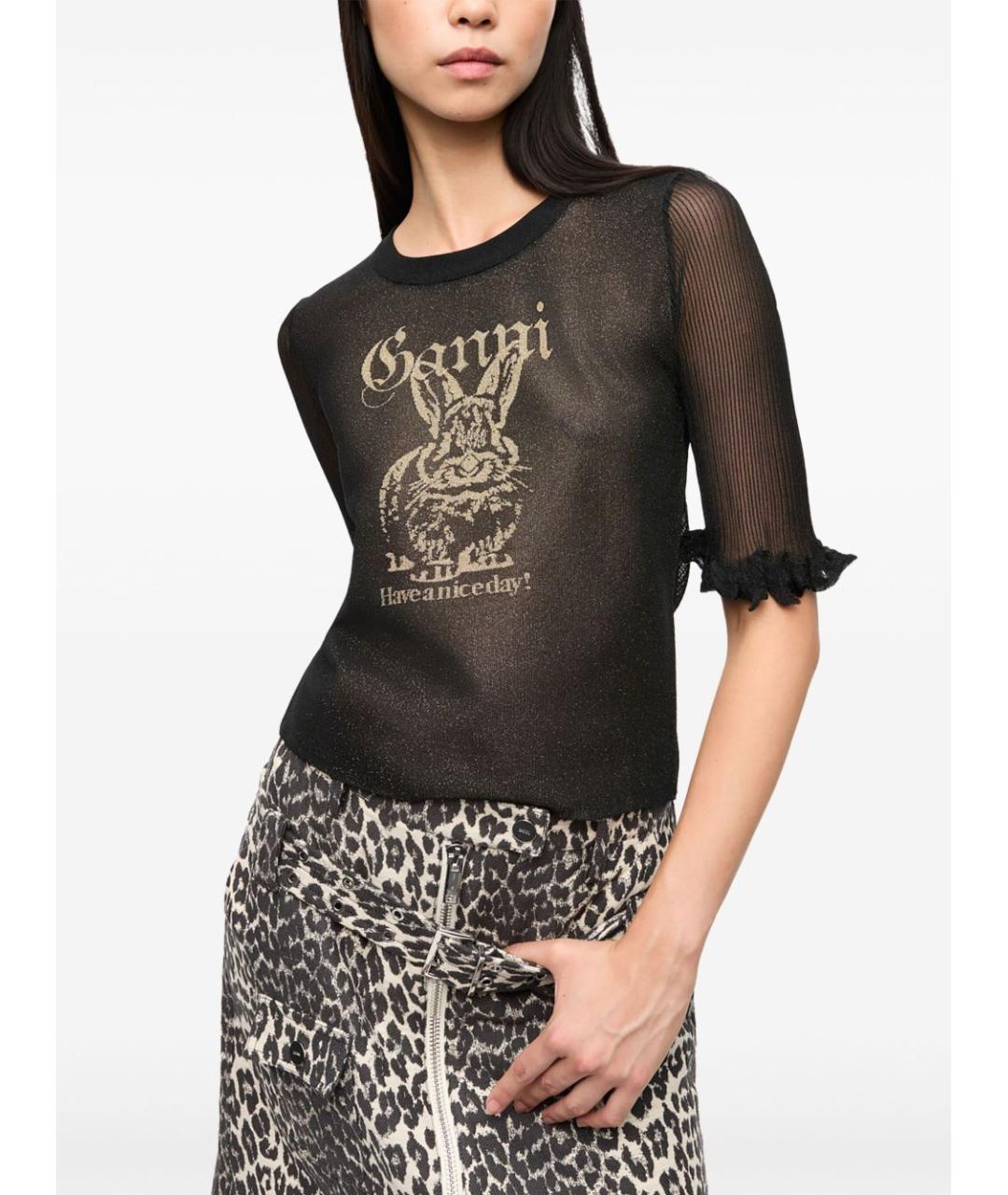 GANNI Черный джемпер / свитер, фото 4