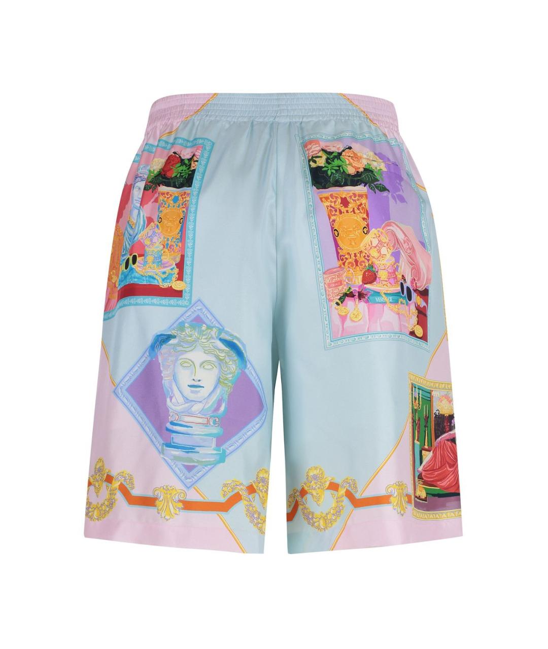 VERSACE Мульти шелковые шорты, фото 2