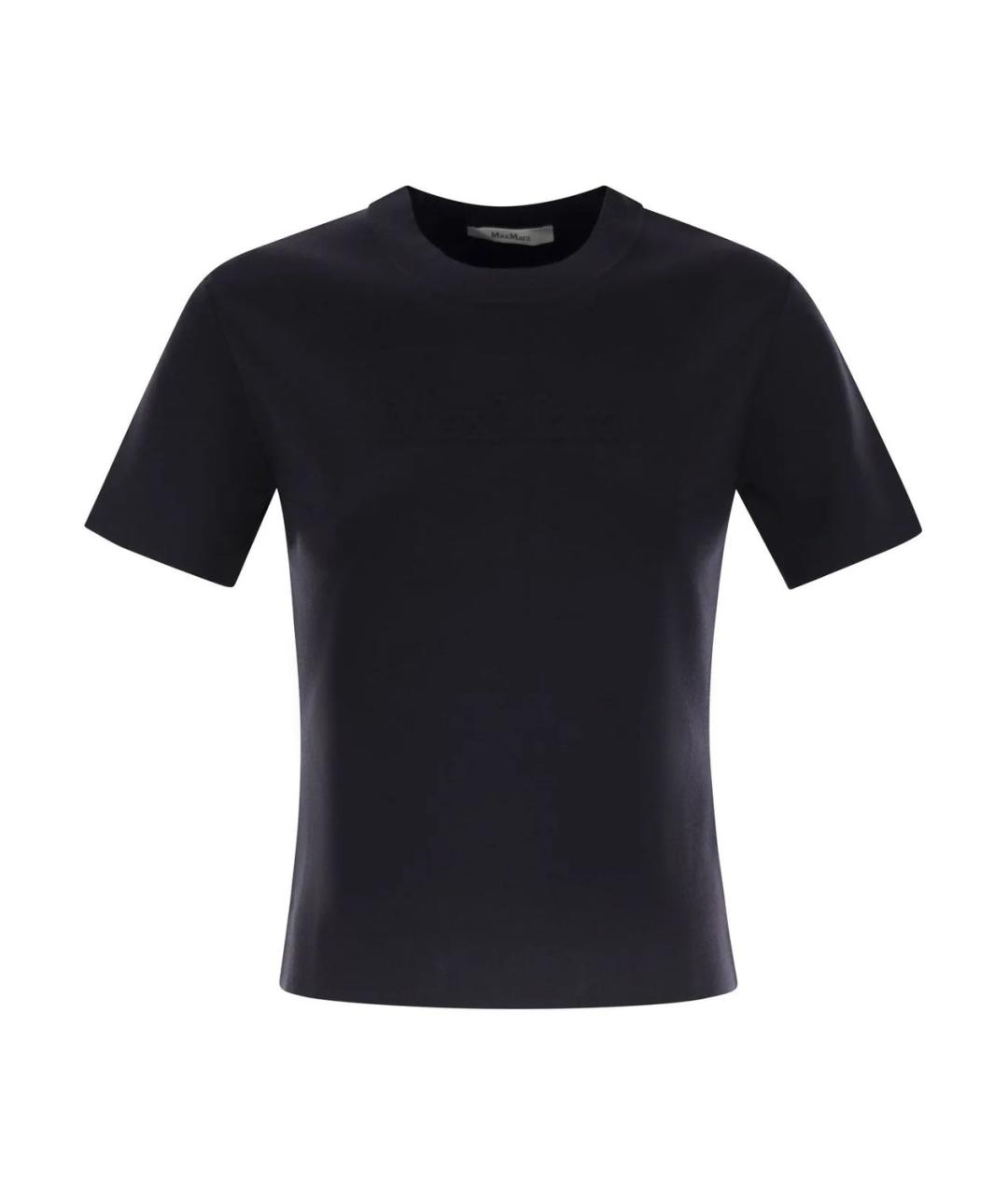 MAX MARA Черная хлопковая футболка, фото 1