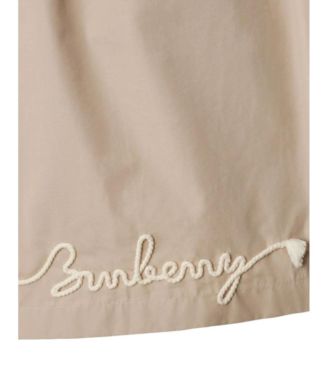 BURBERRY Бежевые хлопковые шорты, фото 2