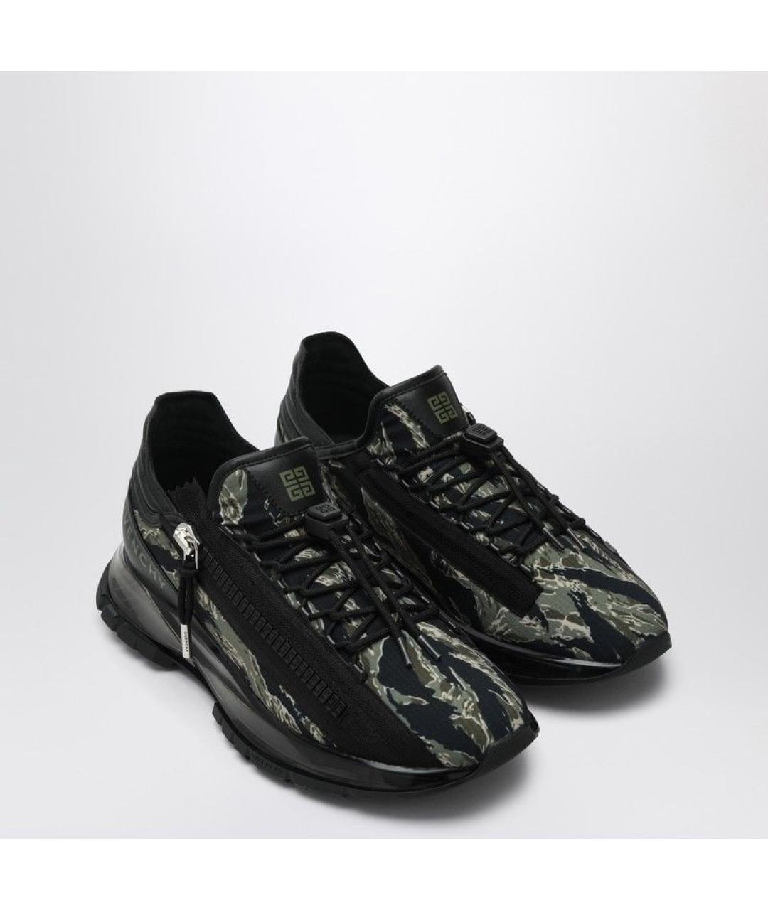 GIVENCHY Черные синтетические низкие кроссовки / кеды, фото 2