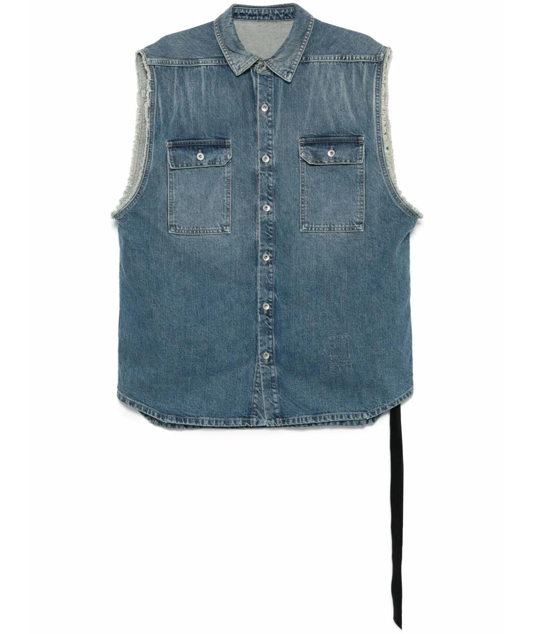 RICK OWENS DRKSHDW Синяя хлопковая кэжуал рубашка, фото 1