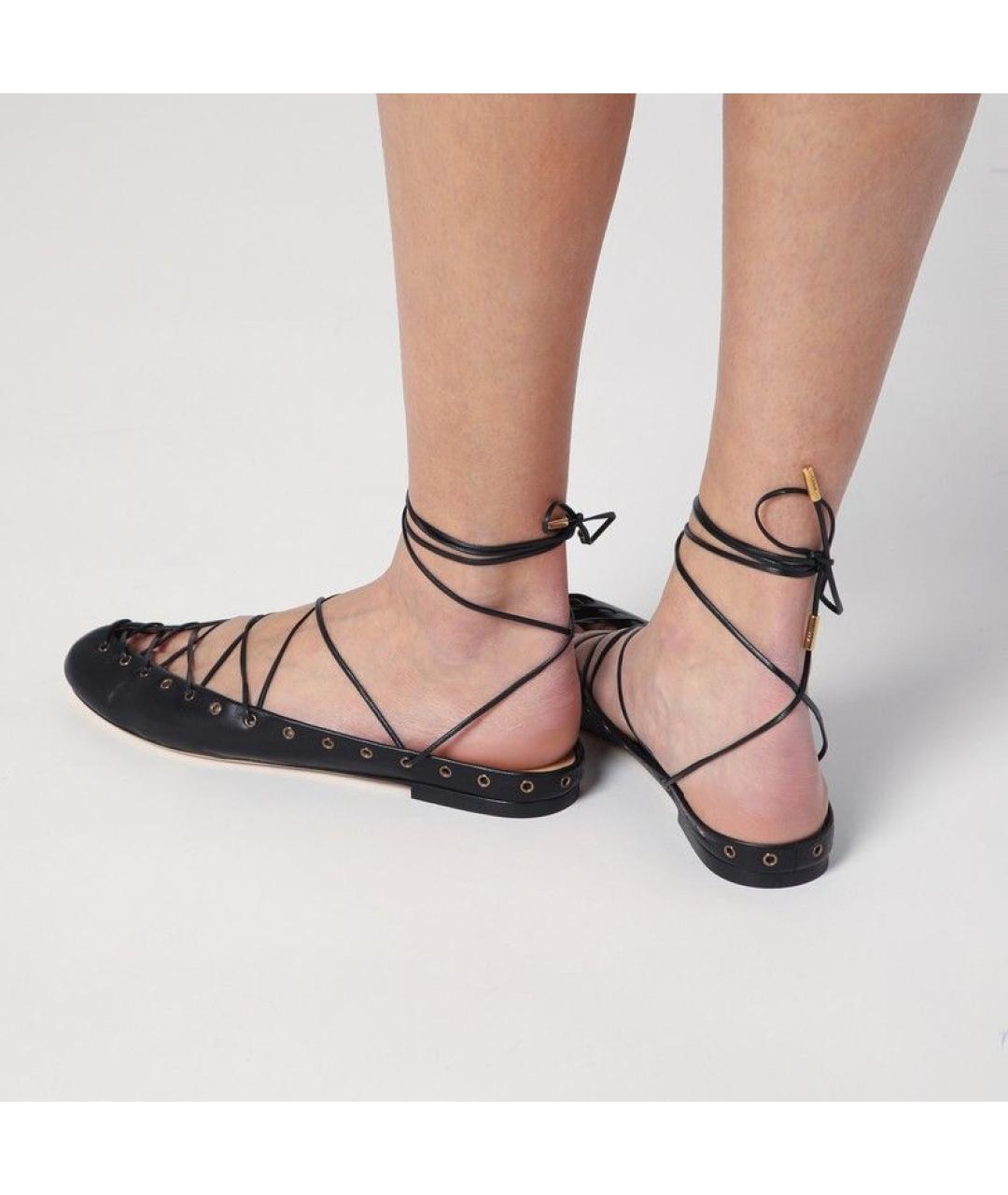 CHLOE Черные кожаные балетки, фото 3