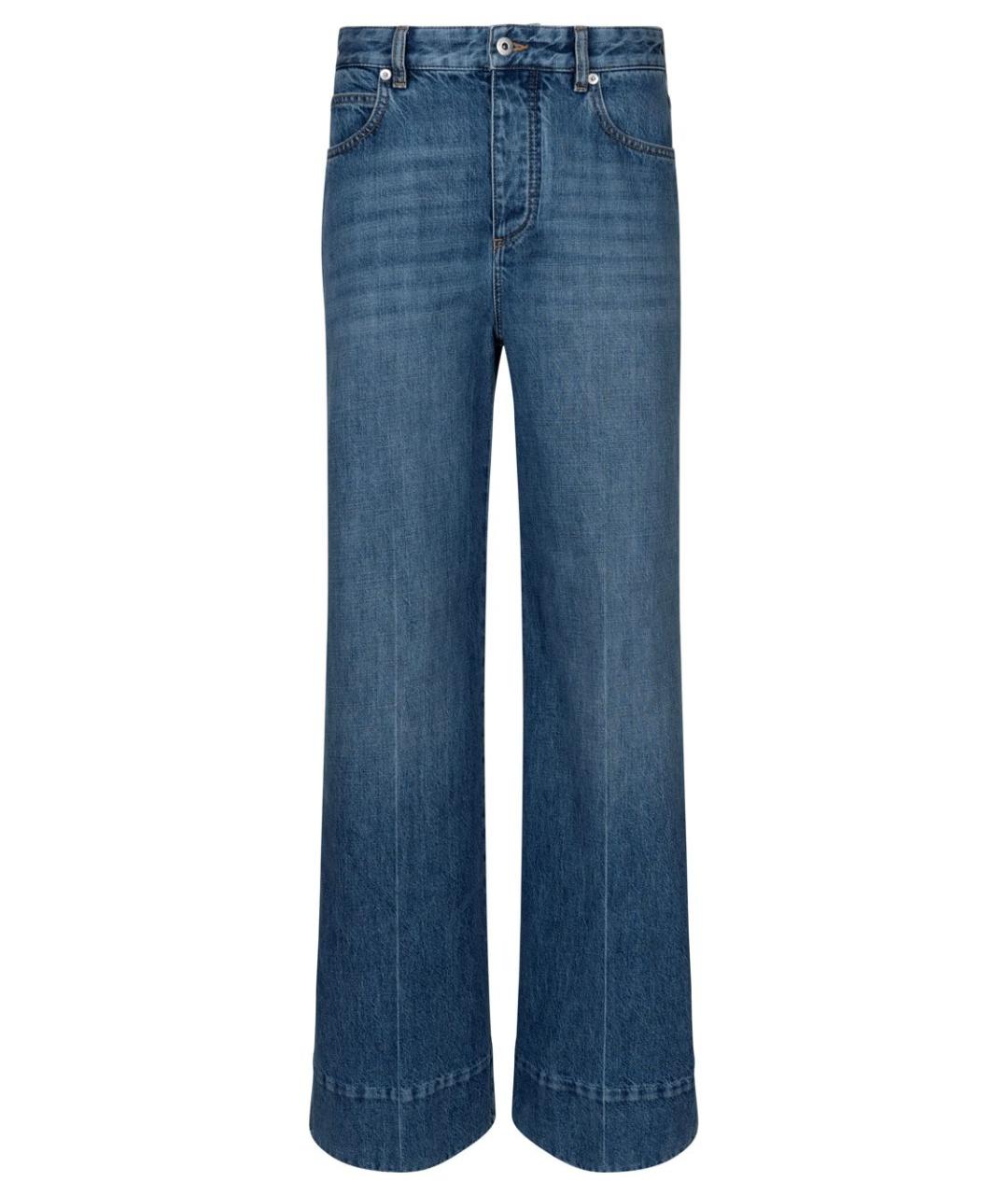 BOTTEGA VENETA Синие хлопковые прямые джинсы, фото 1