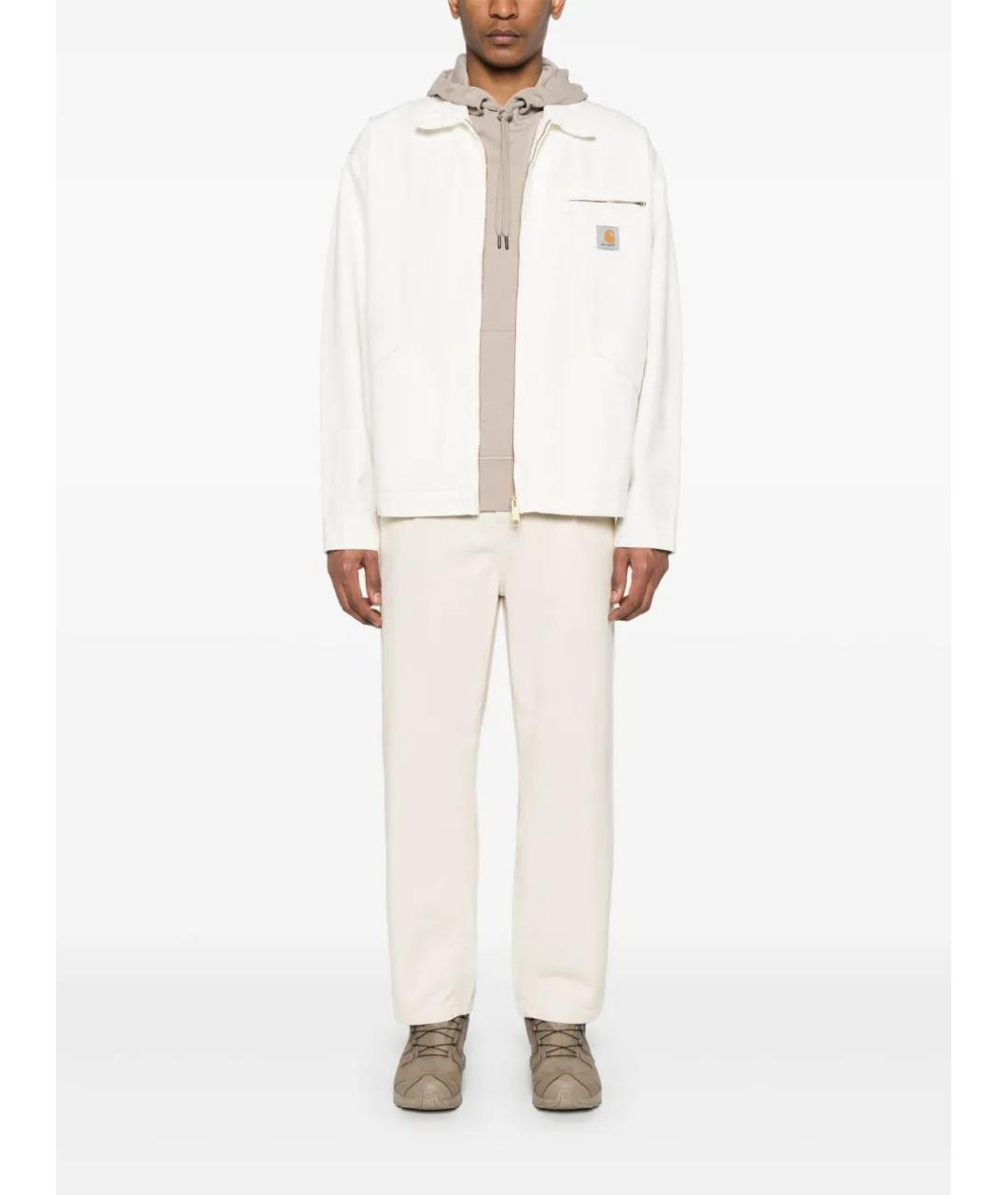 CARHARTT WIP Бежевые хлопковые повседневные брюки, фото 2