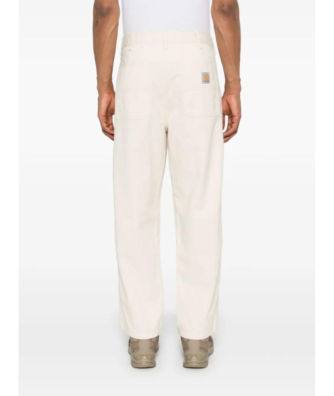 CARHARTT WIP Бежевые хлопковые повседневные брюки, фото 4