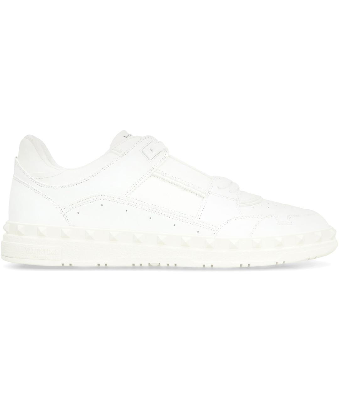 VALENTINO Белые кожаные низкие кроссовки / кеды, фото 2