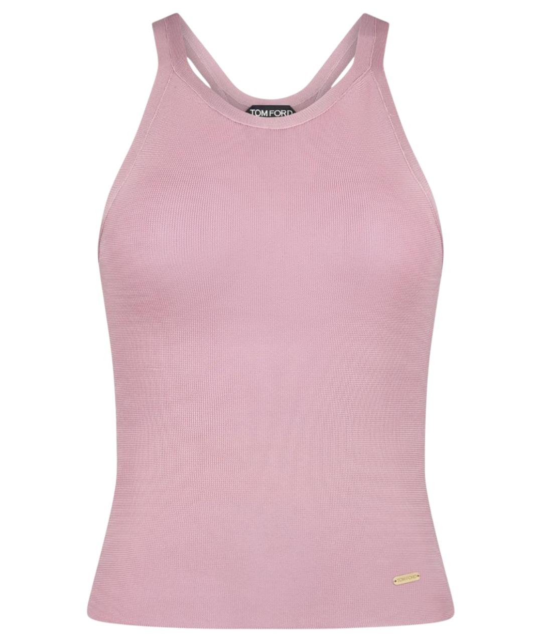 TOM FORD Розовая шелковая майка, фото 1