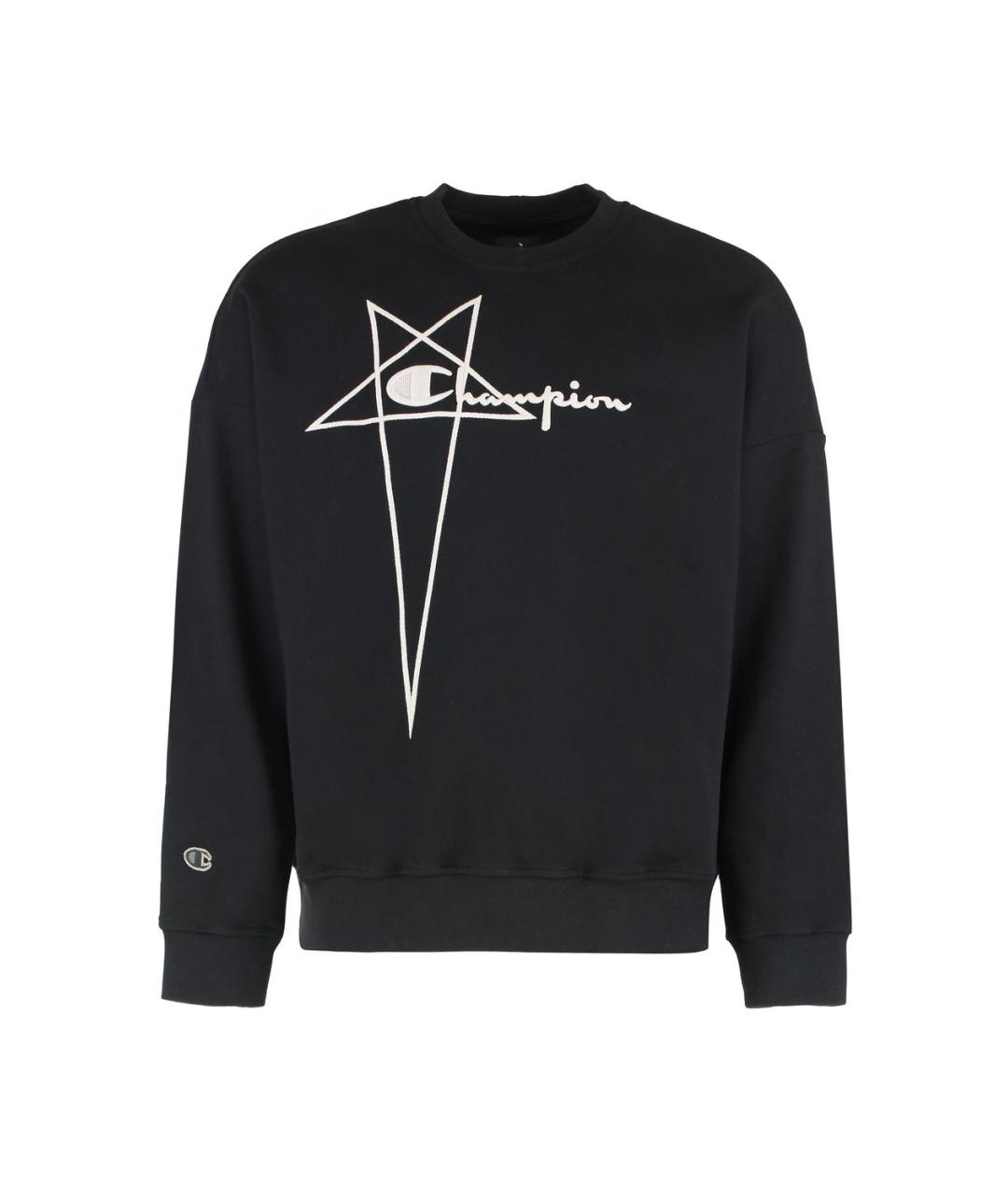 RICK OWENS Черный хлопковый джемпер / свитер, фото 1