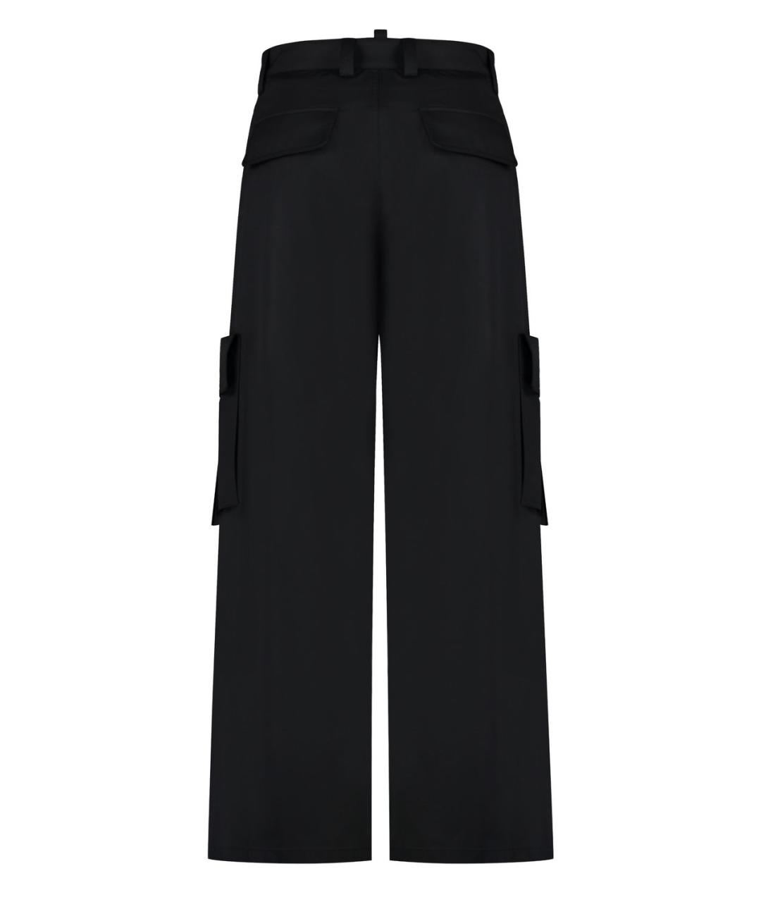 OFF-WHITE Черные хлопковые повседневные брюки, фото 2