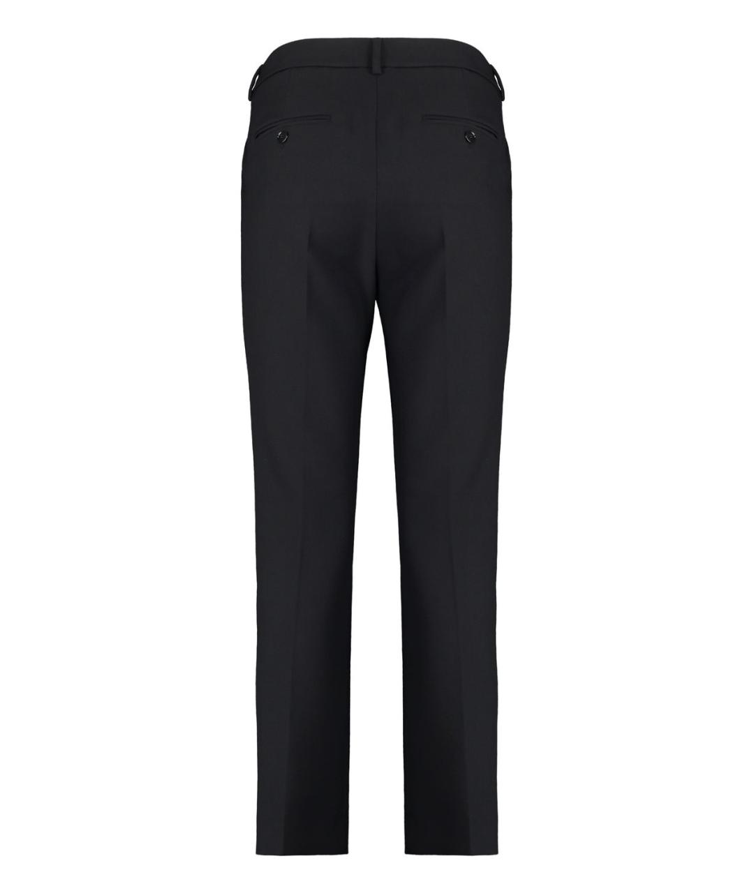WEEKEND MAX MARA Черные полиэстеровые прямые брюки, фото 2