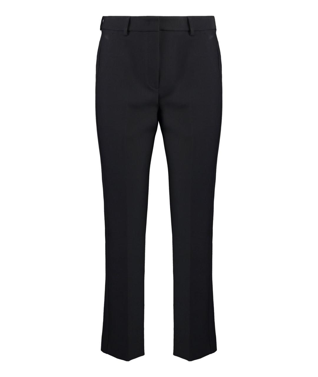 WEEKEND MAX MARA Черные полиэстеровые прямые брюки, фото 1