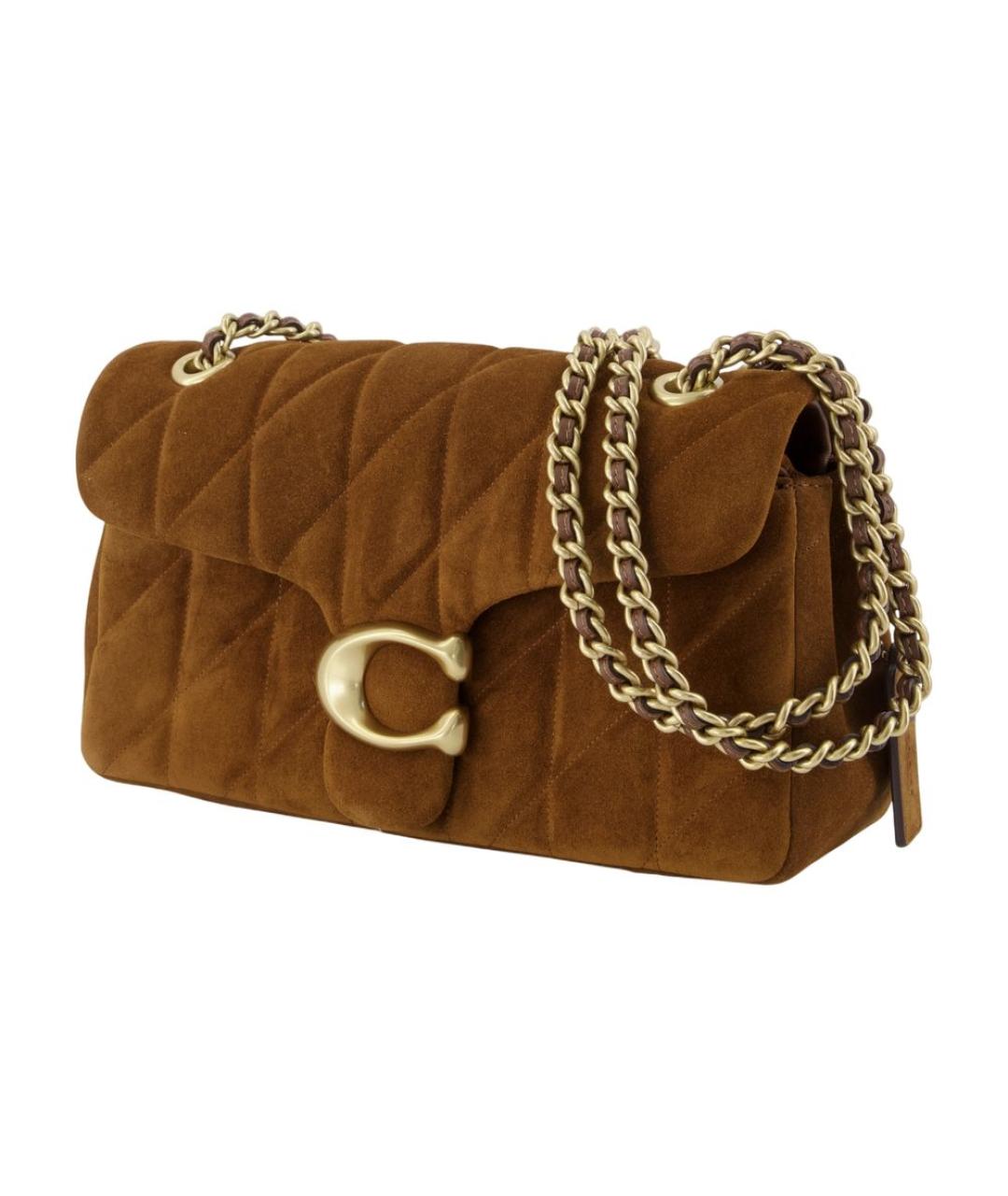 COACH Коричневая замшевая сумка через плечо, фото 2