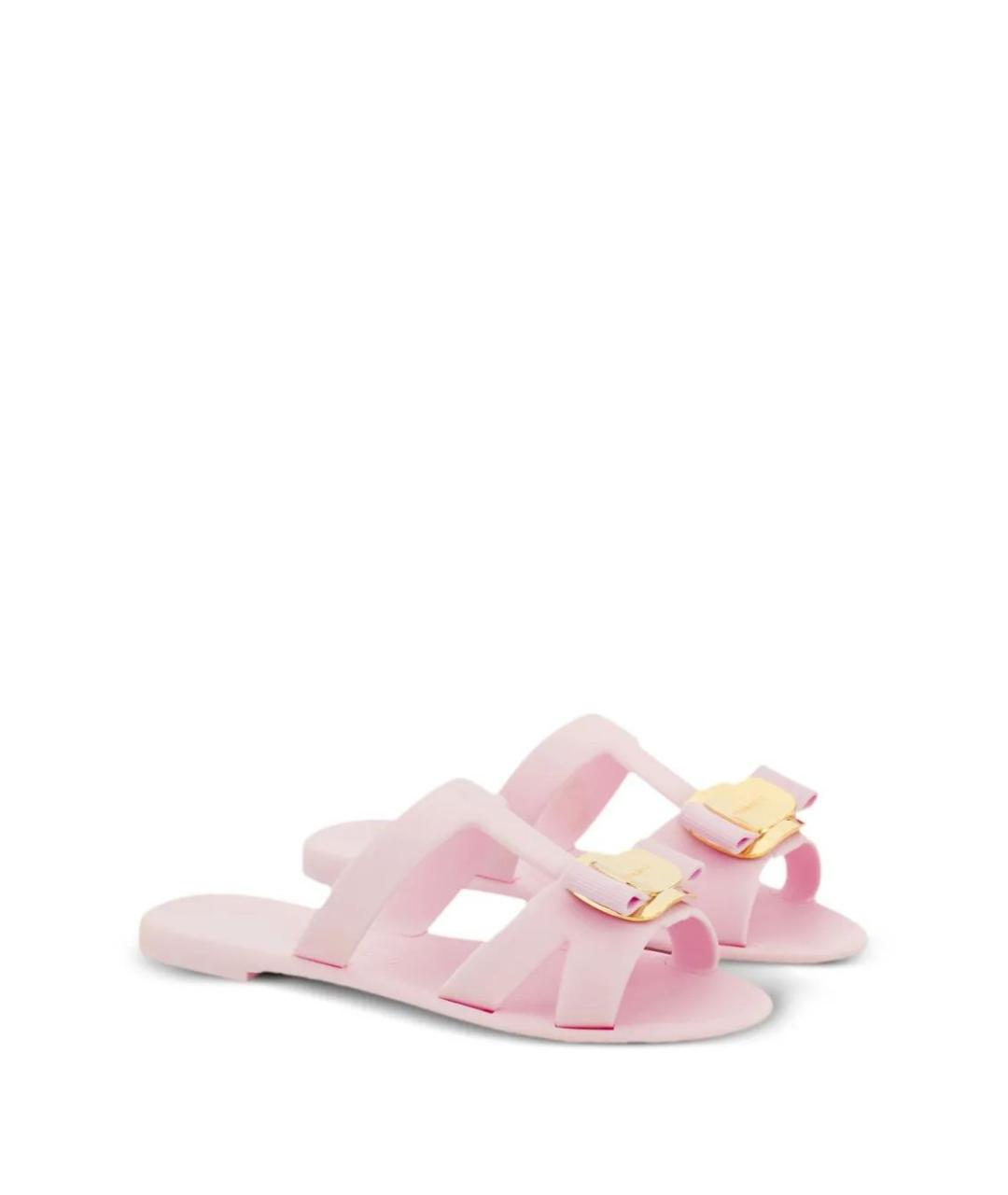 FERRAGAMO Розовые шлепанцы, фото 2