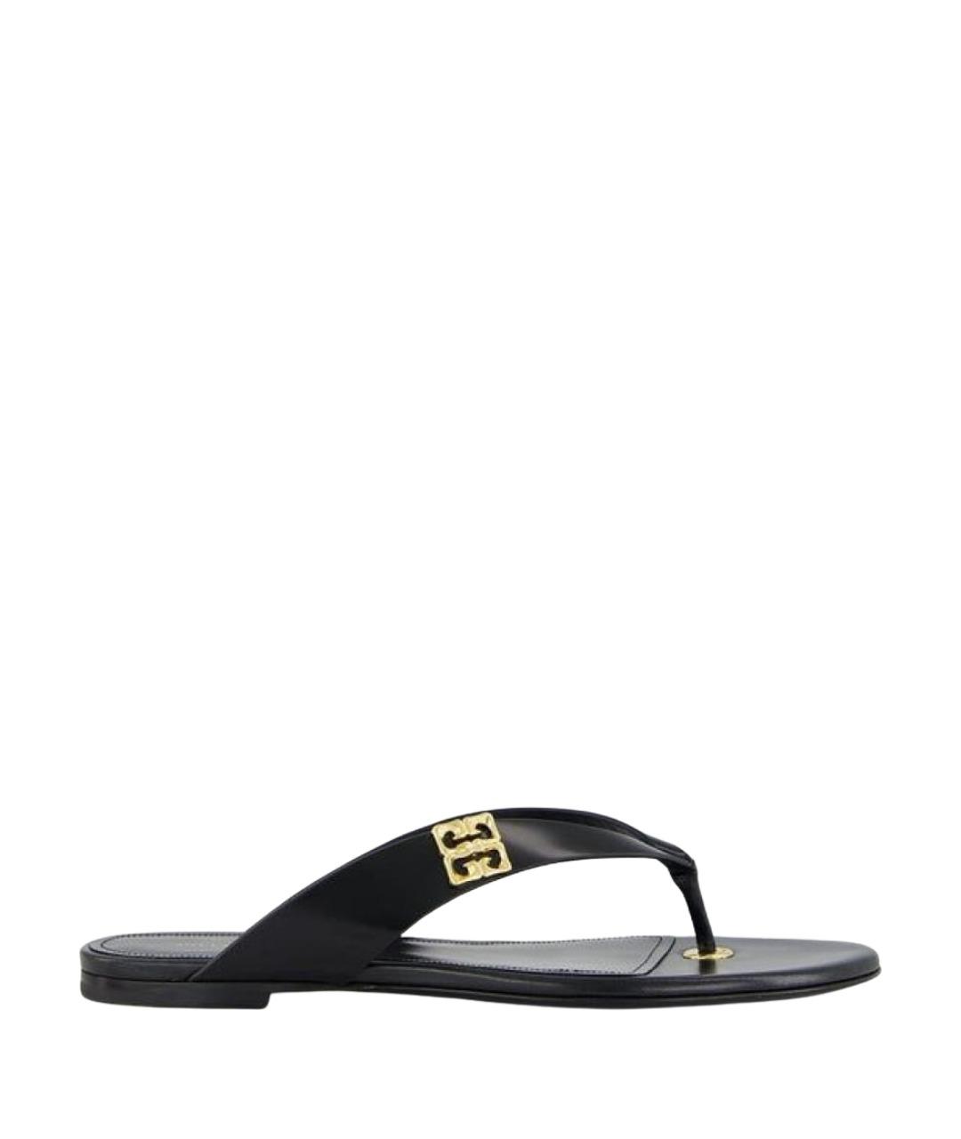 GIVENCHY Черные кожаные сандалии, фото 1