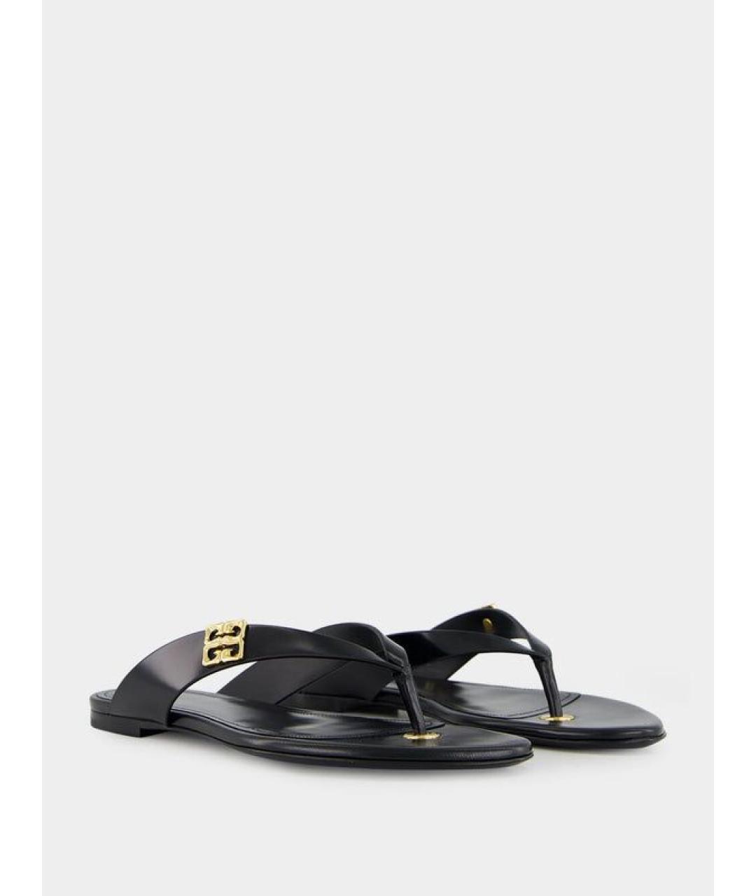 GIVENCHY Черные кожаные сандалии, фото 3