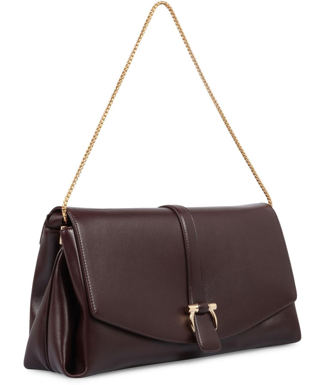 FERRAGAMO Бордовая бархатная сумка через плечо, фото 3