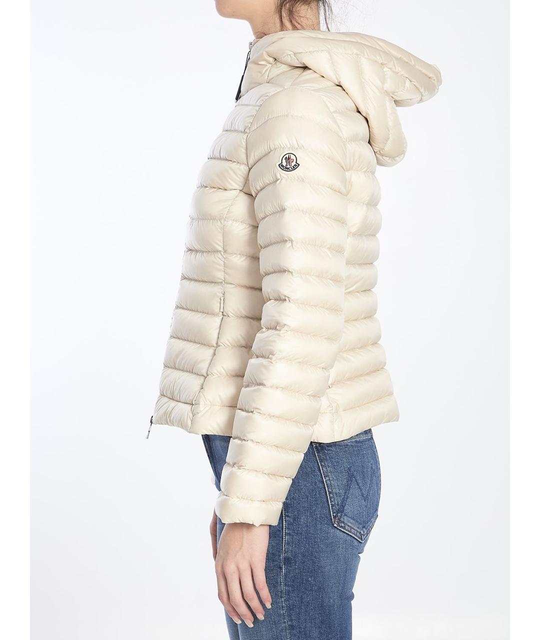 MONCLER Белая полиамидовая куртка, фото 4