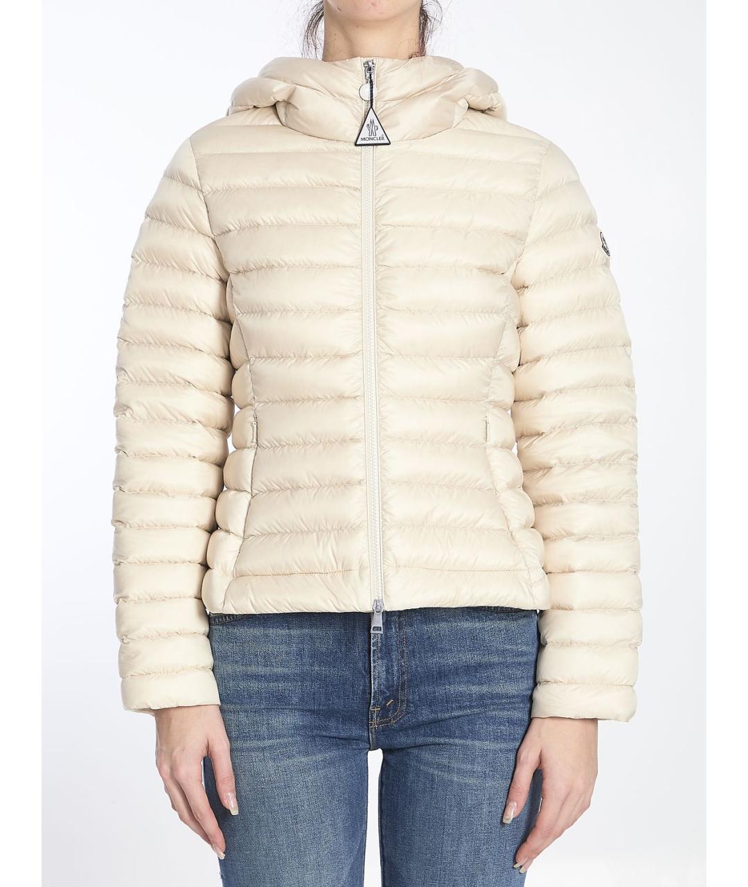 MONCLER Белая полиамидовая куртка, фото 2