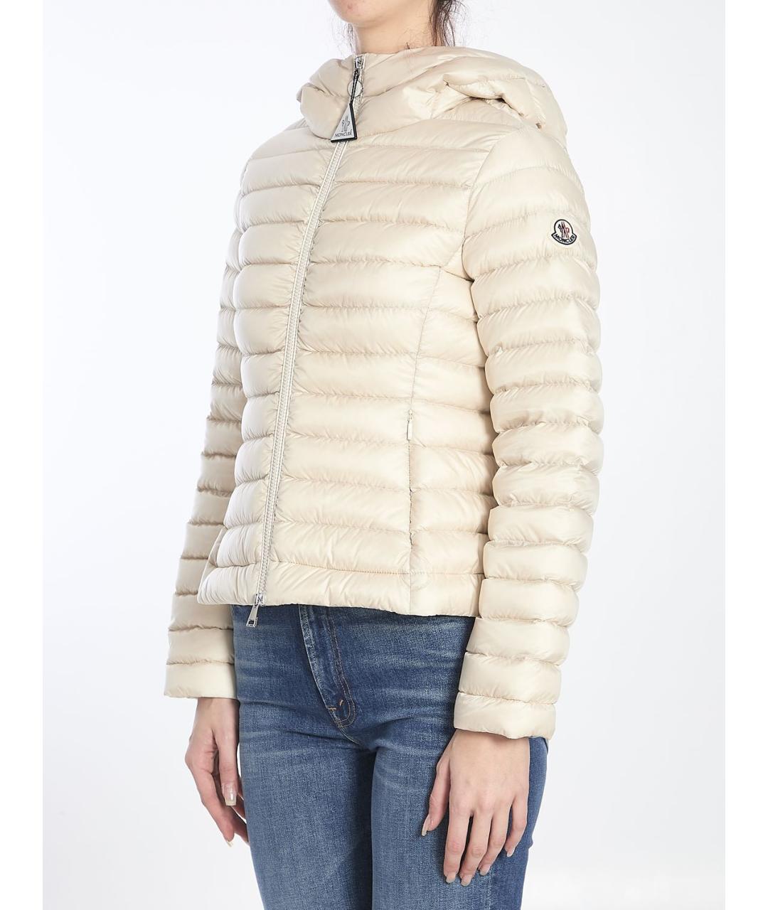 MONCLER Белая полиамидовая куртка, фото 3