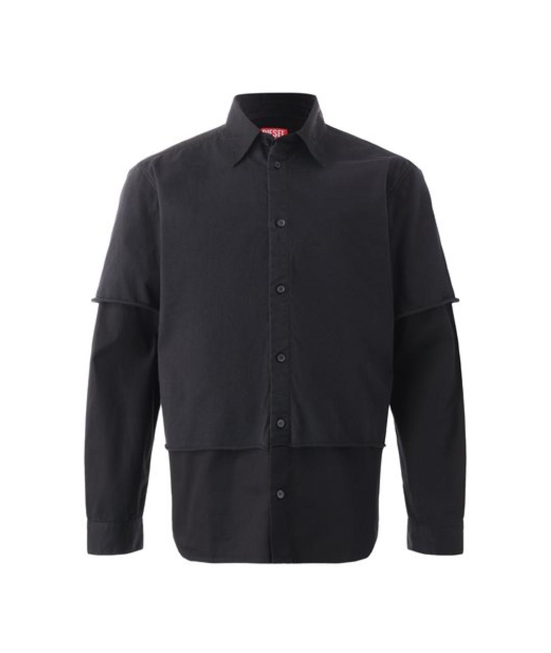 DIESEL Черная хлопковая кэжуал рубашка, фото 1