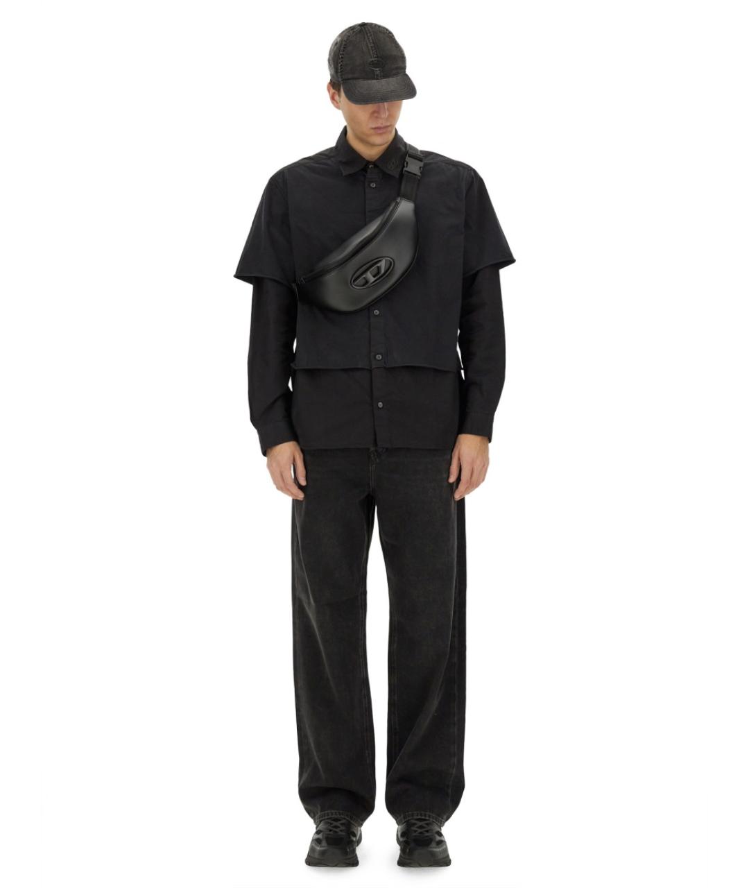 DIESEL Черная хлопковая кэжуал рубашка, фото 3