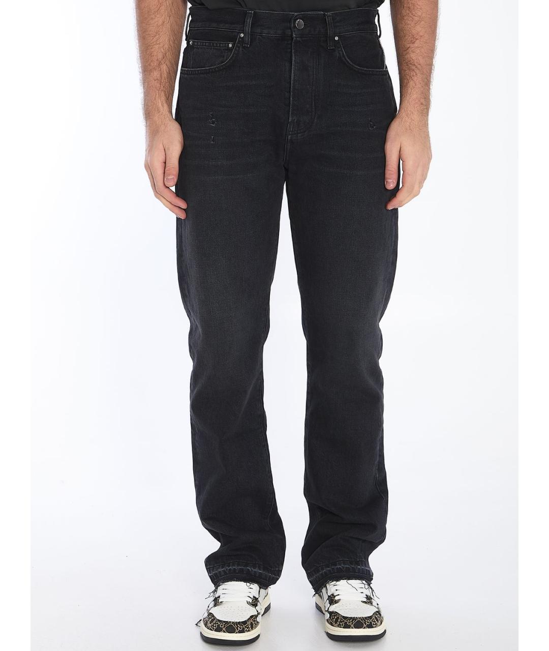 AMIRI Черные хлопковые прямые джинсы, фото 2