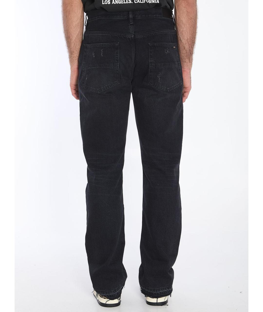 AMIRI Черные хлопковые прямые джинсы, фото 5