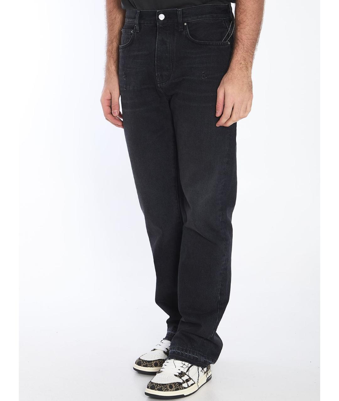 AMIRI Черные хлопковые прямые джинсы, фото 3