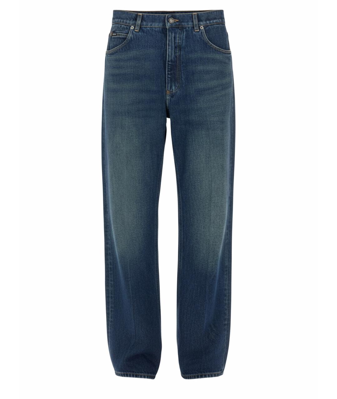 DOLCE&GABBANA Синие хлопковые повседневные брюки, фото 1