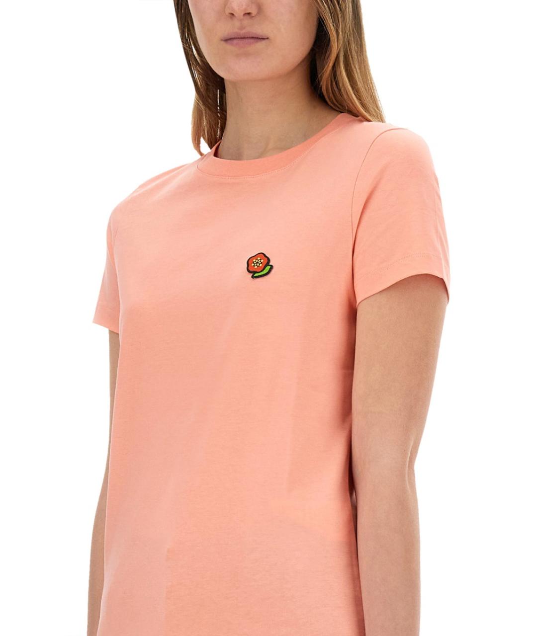 KENZO Розовая хлопковая футболка, фото 5