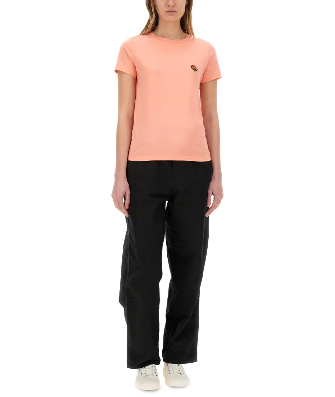 KENZO Розовая хлопковая футболка, фото 3