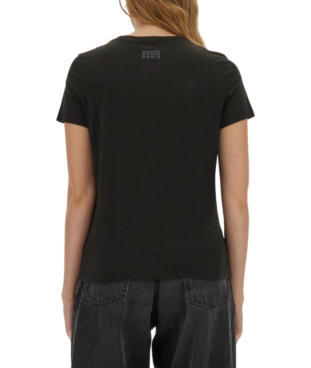 KENZO Черная хлопковая футболка, фото 5