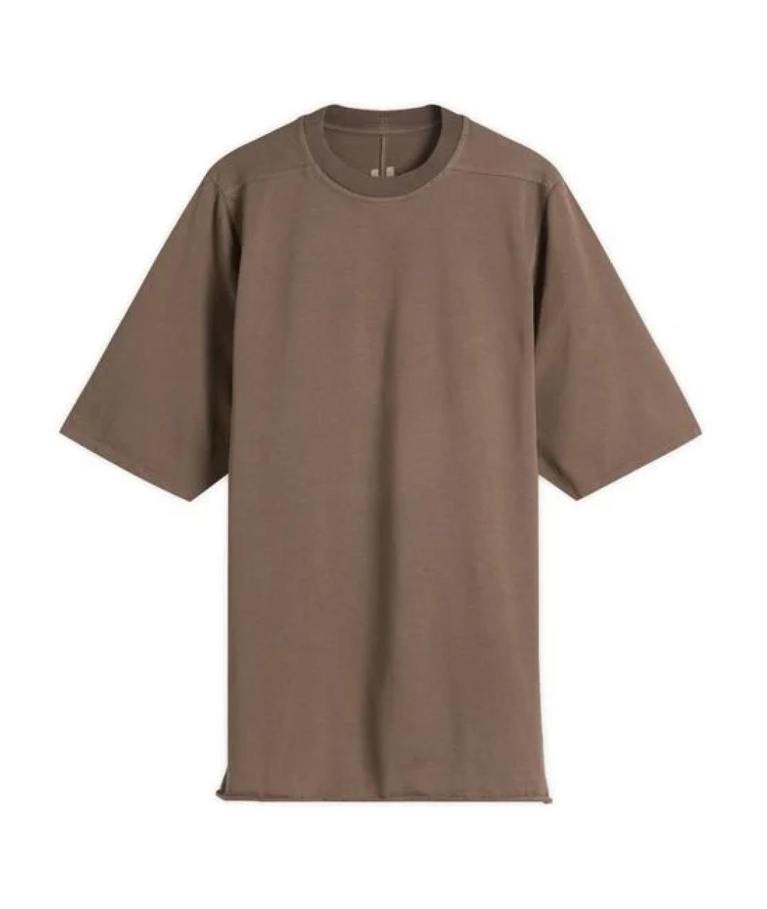 RICK OWENS Бежевая хлопковая футболка, фото 1