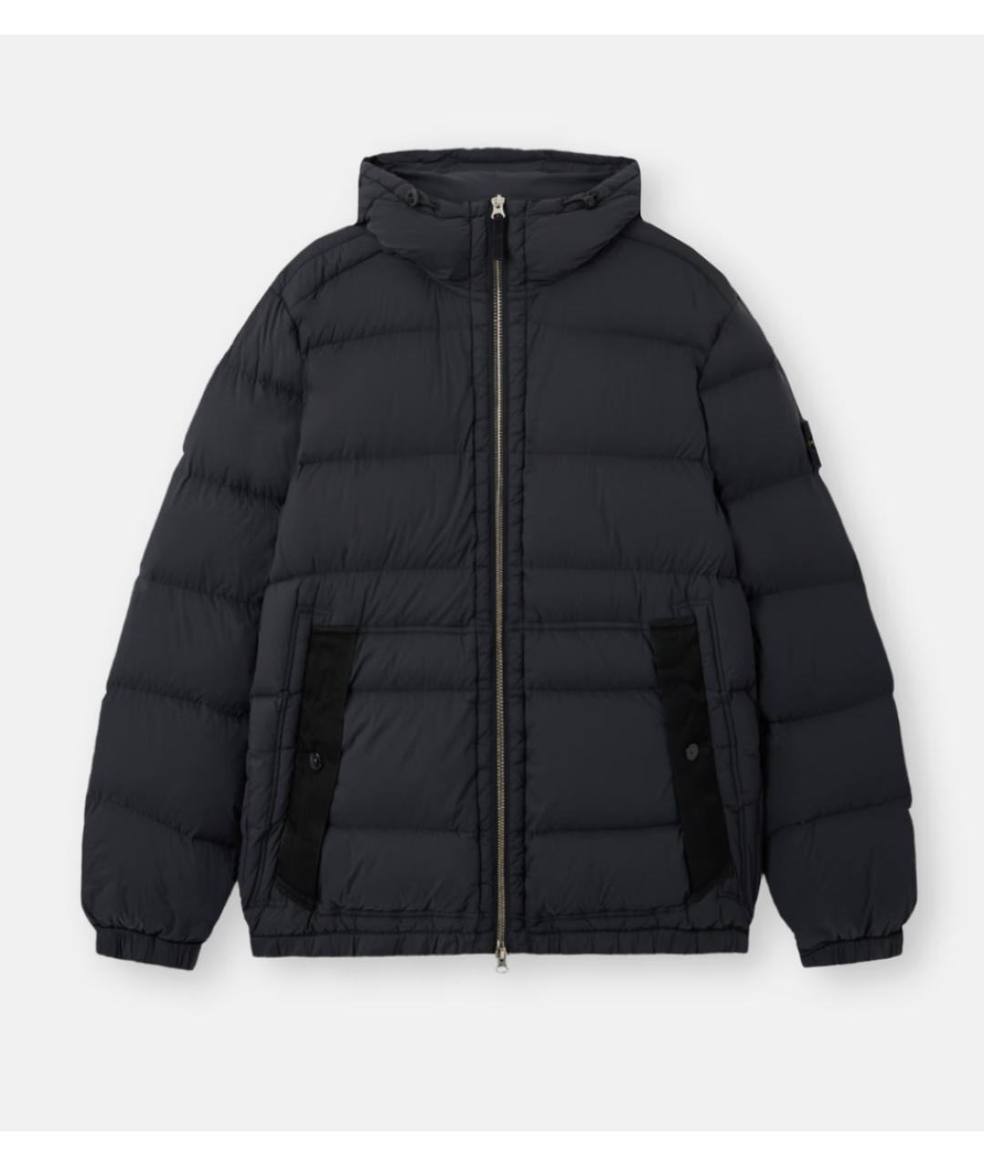 STONE ISLAND Черный полиамидовый пуховик, фото 5