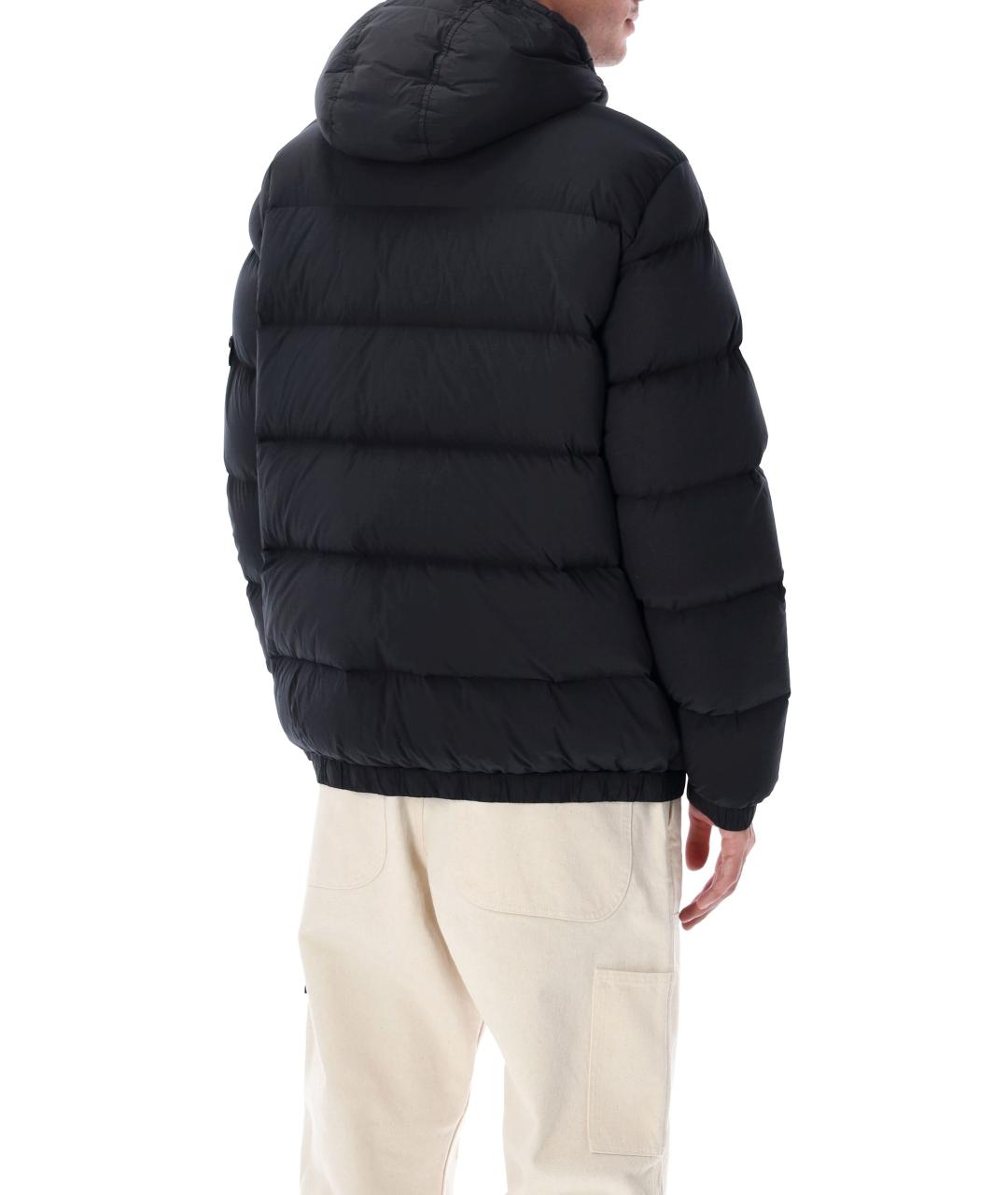 STONE ISLAND Черный полиамидовый пуховик, фото 3