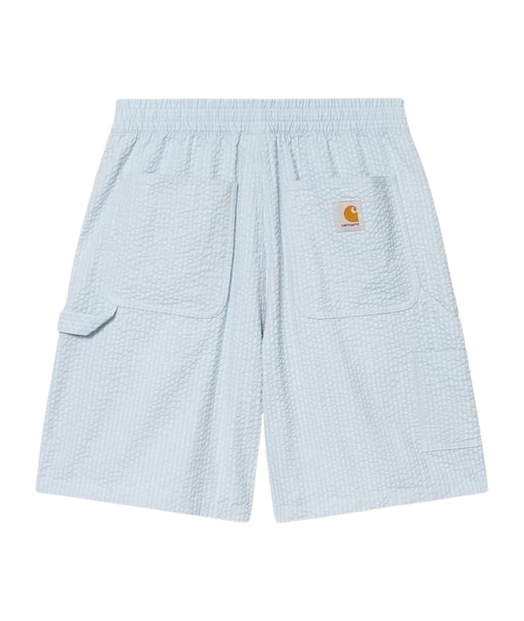 CARHARTT WIP Голубые хлопковые шорты, фото 2